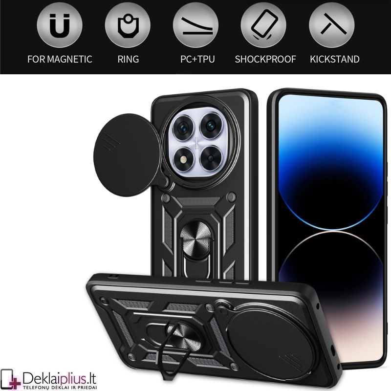 5in1 smūgiams atsparus dėklas su žiedu ir kameros apsauga (Xiaomi Redmi Note 14 Pro Plus 5G) 5in1 smūgiams atsparus dėklas su žiedu ir kameros apsauga (Xiaomi Redmi Note 14 Pro Plus 5G)